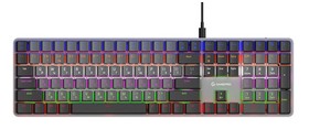 Клавіатура дротова GamePro Red Swich Low Profile USB Dark Gray
