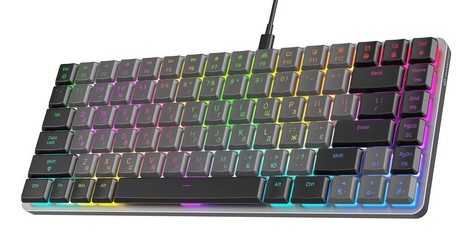 Проводная клавиатура GamePro Red Swich Low Profile RGB USB Dark Gray - №3