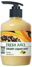 Крем-мило FRESH JUICE рідке Papaya з зволожуючим молочком авокадо, 460 мл