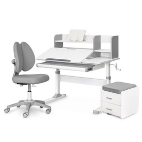 Комплект (L) Evo-Kids TH-330 Grey (парта + крісло + тумба)