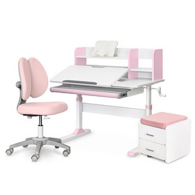 Комплект (L) Evo-Kids TH-330 Pink (парта + крісло + тумба)