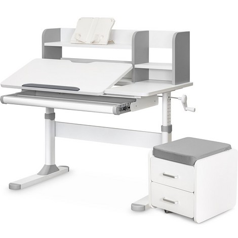Комплект (S) Evo-Kids TH-330 Grey (парта + тумба) - №1