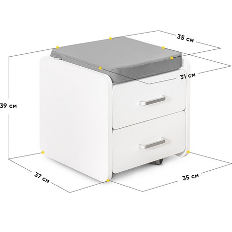 Комплект (S) Evo-Kids TH-330 Grey (парта + тумба) - №3