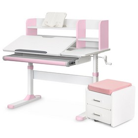 Комплект (S) Evo-Kids TH-330 Pink (парта + тумба)