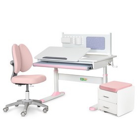 Комплект (L) ErgoKids TH-325 Pink (парта + крісло + тумба)