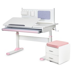 Комплект (S) ErgoKids TH-325 Pink (парта + тумба)