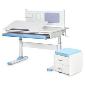 Комплект (S) ErgoKids TH-325 Blue (парта + тумба)