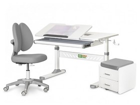 Комплект (L) Evo-кids TH-310 Grey (парта + крісло + тумба)