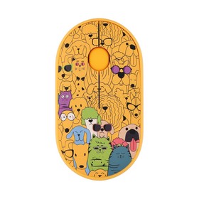 Миша 2E MF300 PETS:CATS&DOGS Silent WL BT, жовтий