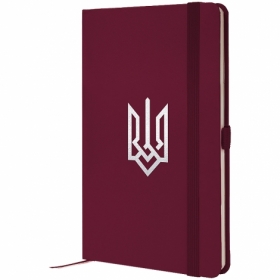 Книга записна Partner, 125*195, 96арк, кліт, винна, Герб