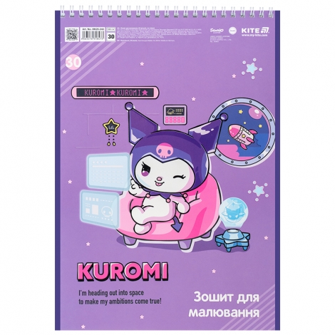 Тетрадь для рисования, 30 л., спир., софт тач + УФ лак, HK - №4