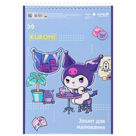 Тетрадь для рисования, 30 л., спир., софт тач + УФ лак, HK - №5