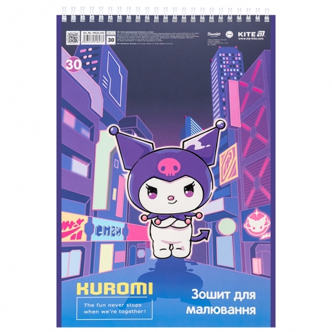 Тетрадь для рисования, 30 л., спир., софт тач + УФ лак, HK - №6