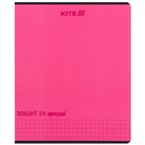 Тетрадь 24 л., кл., софт тач + УФ лак, Kite One color - №11