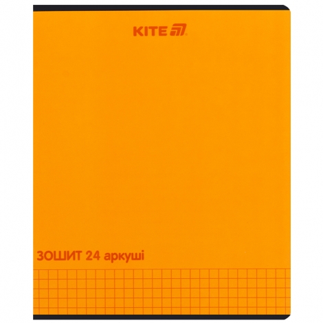 Тетрадь 24 л., кл., софт тач + УФ лак, Kite One color - №15