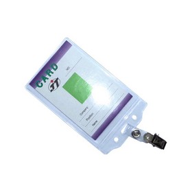 Бейдж вертикальный на клипсе CD-108С, 70х100 мм, 100 шт.