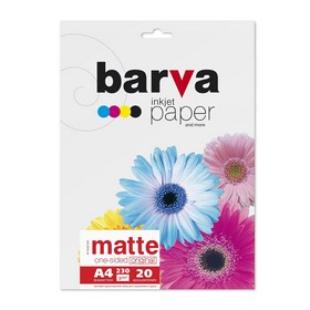 Фотопапір матовий 230 г/м2, А4, 20 арк Original Barva