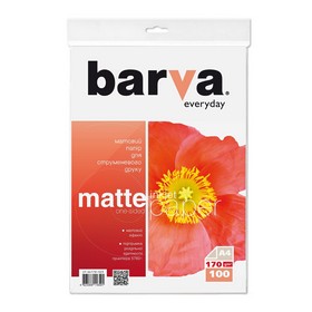 Фотопапір матовий 170 г/м2, A4, 100 арк Everyday Barva