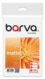 Фотопапір матовий 190 г/м2, 10x15 см, 100 арк Everyday Barva