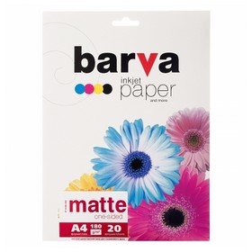 Фотопапір матовий 180 г/м2, А4, 20 арк Original Barva