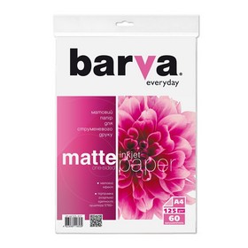 Фотопапір матовий 125 г/м2, A4, 60 арк Everyday Barva