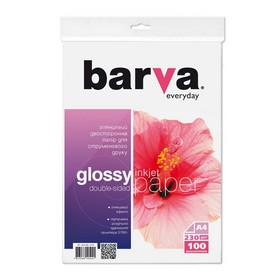 Фотопапір глянцевий двосторонній 230 г/м2, A4, 100 арк Everyday Barva