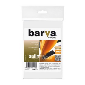 Фотопапір сатиновий 260 г/м2, 10x15 см, 100 л Everyday Barva