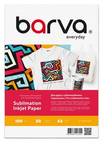 Папір для сублімаційного друку 100 г/м2, A3, 20 л Everyday Barva