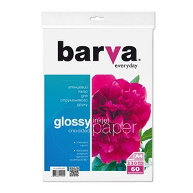 Фотопапір глянцевий 230 г/м2, A4, 60 арк Everyday Barva