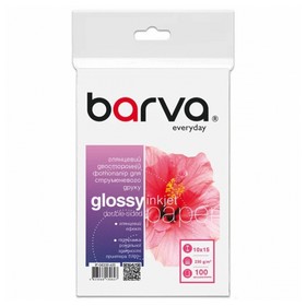 Фотопапір глянцевий двосторонній 230 г/м2, 10x15 см, 100 арк Everyday Barva