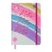 Книжка записная NEON, на резинке, А5, 96 л., клетка, офсет крем., тв.лам.обл., розовая - №1