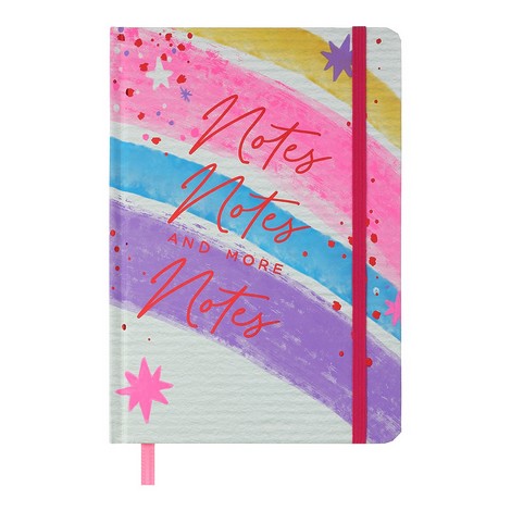 Книжка записная NEON, на резинке, А5, 96 л., клетка, офсет крем., тв.лам.обл., розовая - №1
