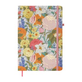 Книжка записная ROSE, на резинке, А5, 80 л., клетка., офсет крем., тв.лам.обл., розовая