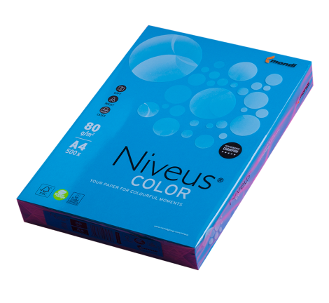 Бумага офисная цветная Niveus DB49  A4, 80 г/м2, 500 листов, темно-синяя - №1