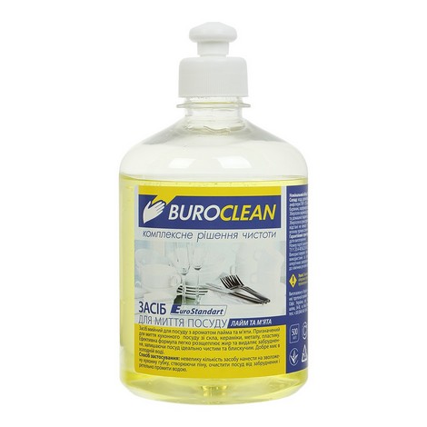 Средство для посуды BUROCLEAN EuroStandart 500 мл Лайм и мята - №1