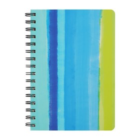 Книга для заметок COLOUR LINES, А5, 96 л., клетка, соч. картонная обложка, синяя