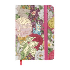 Книжка записная ROSE, на резинке, А7, 80 л., клетка., офсет крем., тв.лам.обл., розовая