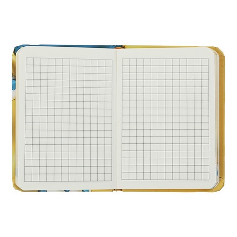 Книга записная GRADIENT, на резинке, А7, 80 л., клетка., офсет крем., тв.лам.обл., синяя - №3