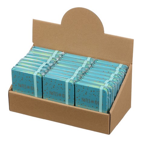 Книга записная GRADIENT, на резинке, А7, 80 л., клетка., офсет крем., тв.лам.обл., синяя - №4