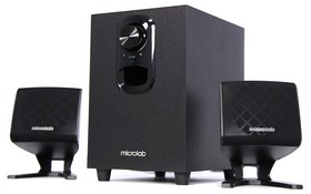 Акустична система MICROLAB M-108 2.1, 11W, mini-jack, чорний