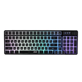 Клавіатура мембранна 2E GAMING KG390 100key, USB-A/WL/BT, EN/UA, RGB, чорний