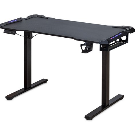 Стол Mealux PowerDesk Carbon RGB c электрорегулировкой высоты - №1
