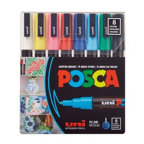 Набір маркерів uni POSCA, 0,9-1,3мм 8 шт