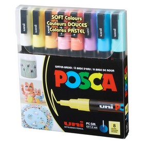 Набір маркерів uni POSCA Soft Color, 0,9-1,3мм, 8 шт