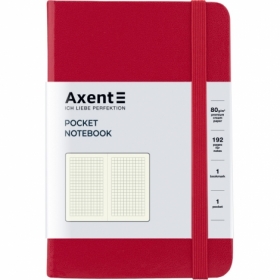 Книга записная Axent Partner, 95х140 мм, 96 листов, клетка, красная