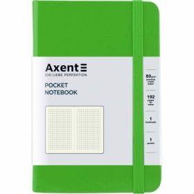 Книга записная Axent Partner, 95х140 мм, 96 листов, клетка, салатовая