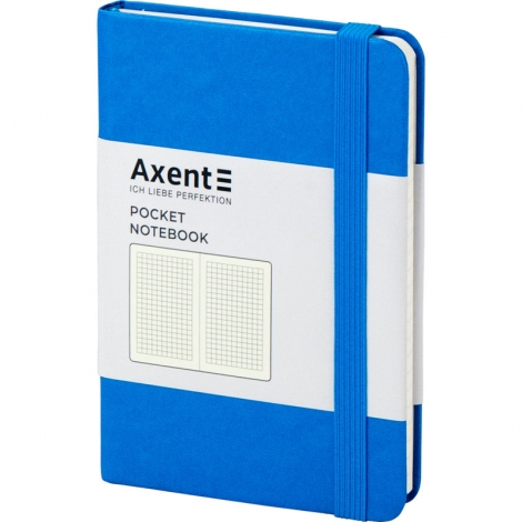 Книга записная Axent Partner  9.5х14 см, 96 листов, клетка, голубая - №2