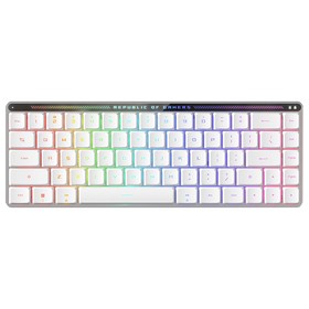 Клавіатура механічна ASUS ROG Falchion RX Low Profile, 68key, Red Switch, USB-A/WL/BT, EN/UK, RGB, білий