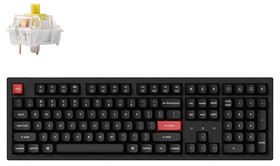 Клавіатура механічна Keychron K10 PRO 100Key, K pro Banana, WL/BT/USB-A, QMK, EN/UKR, White Led, чорний