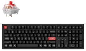 Клавіатура механічна Keychron K10 PRO 100Key, K pro Red, WL/BT/USB-A, QMK, EN/UKR, White Led, чорний